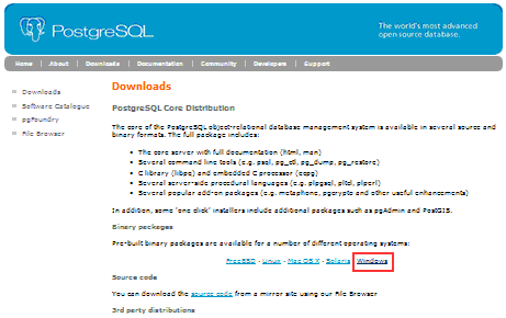 PostgreSQLDownloads 