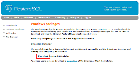 PostgreSQLのFTP Browser